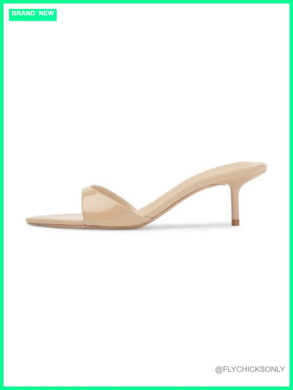 Kitten Heels Mule Heeled Sandals for Women Pointed Toe Slip On Dress Shoes